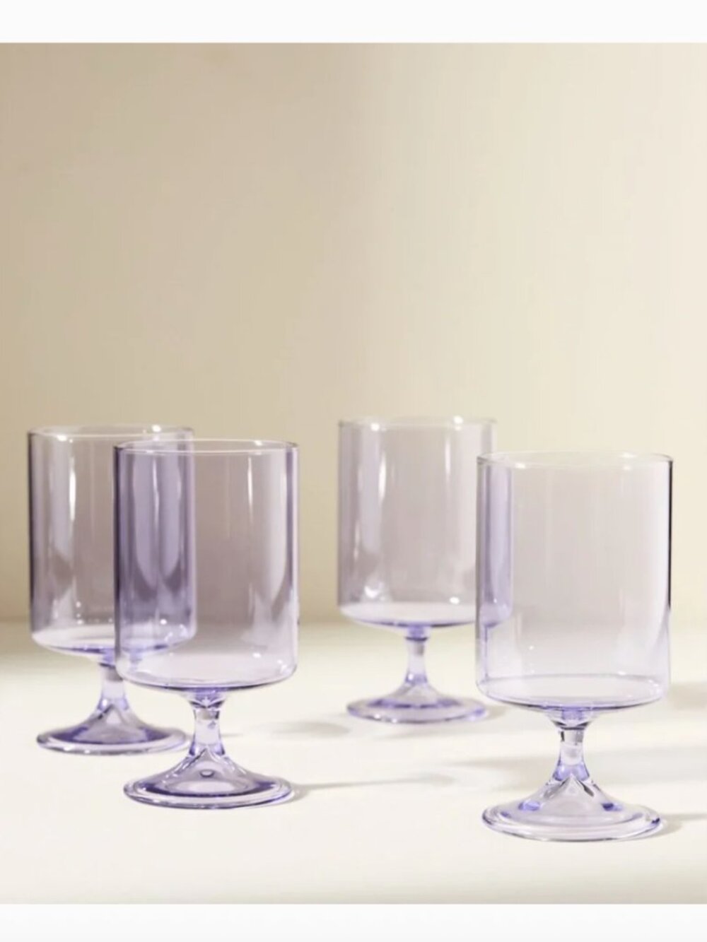 Anthropologie Morgan Wine Glass Set Lilac